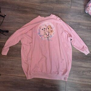 RARE Lazy Oaf ONE SIZE ripped cat sweater dress!